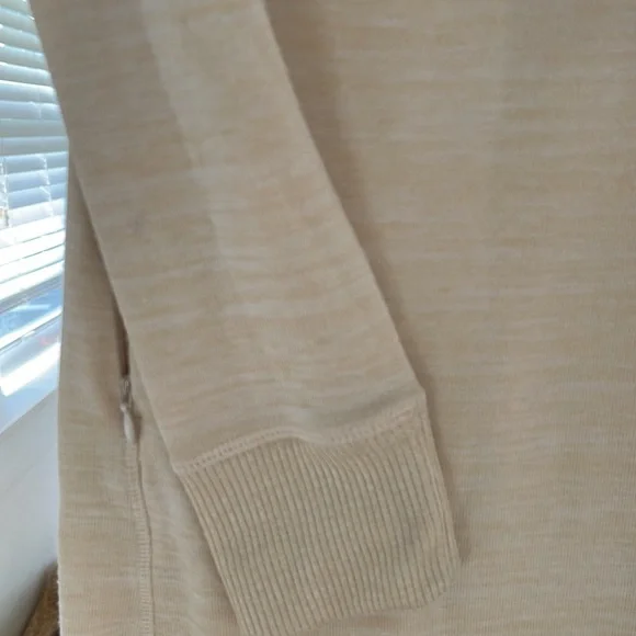 ZeroXposur Comfy Casual Crème Mini Dress With Cowl Neck. - Picture 5 of 7